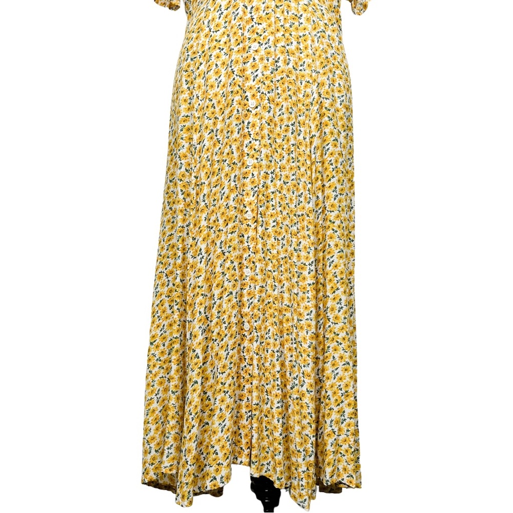 Faithfull The Brand Ari Midi Dress Marguerite Floral Print Women’s Large Size 8 - Picture 9 of 16